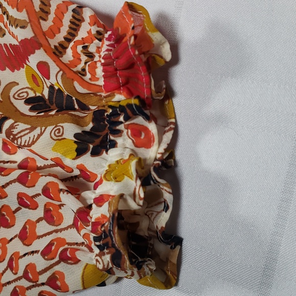 🦜NWOT Charter Club sheer bohemian blouse in Large🦜 - Picture 5 of 9